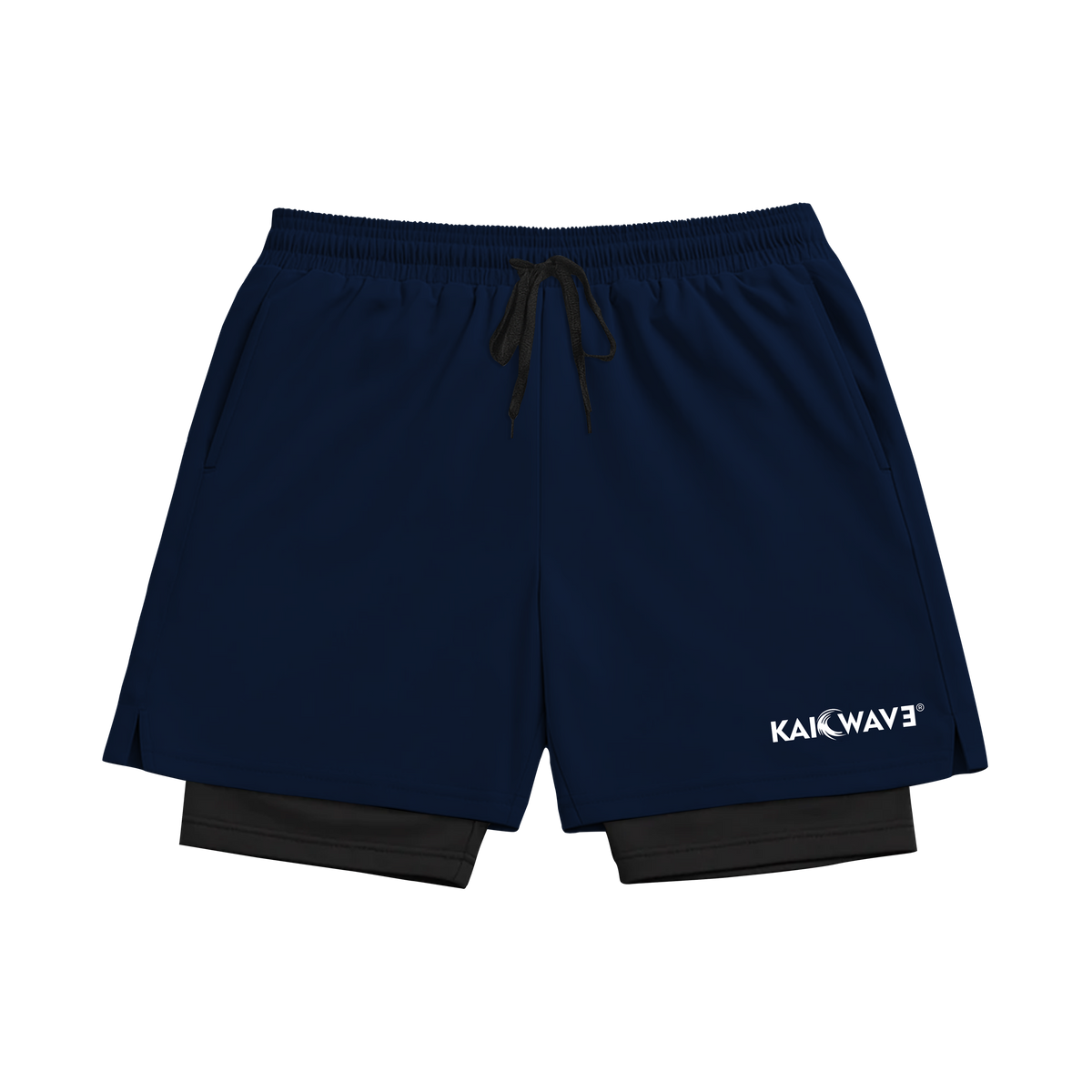 Short 2x1 DryFit Azul Marinho KM
